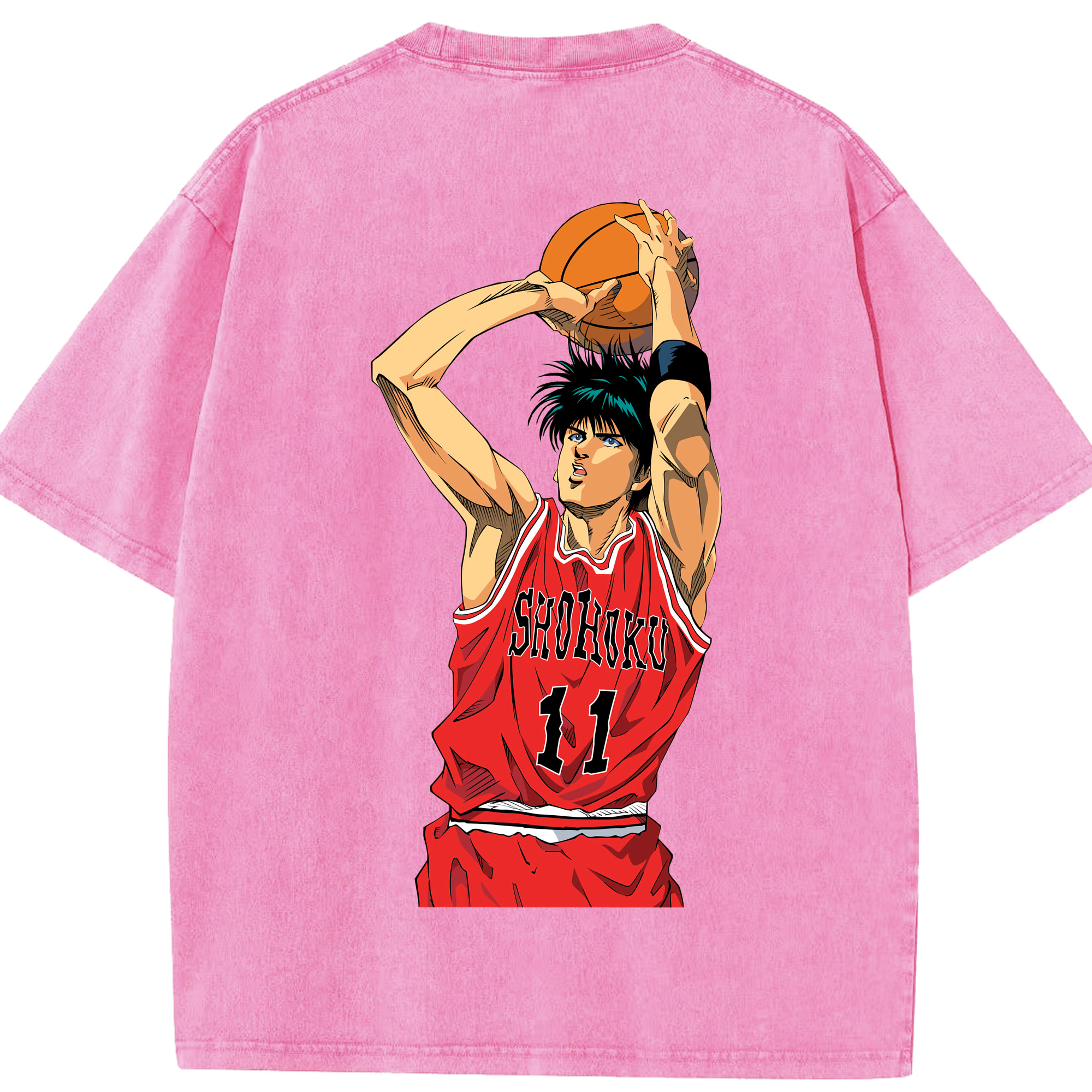 （画像用） SLAM DUNK／スラムダンク 綿100% ヴィンテージ風 半袖Tシャツ（背面プリント）